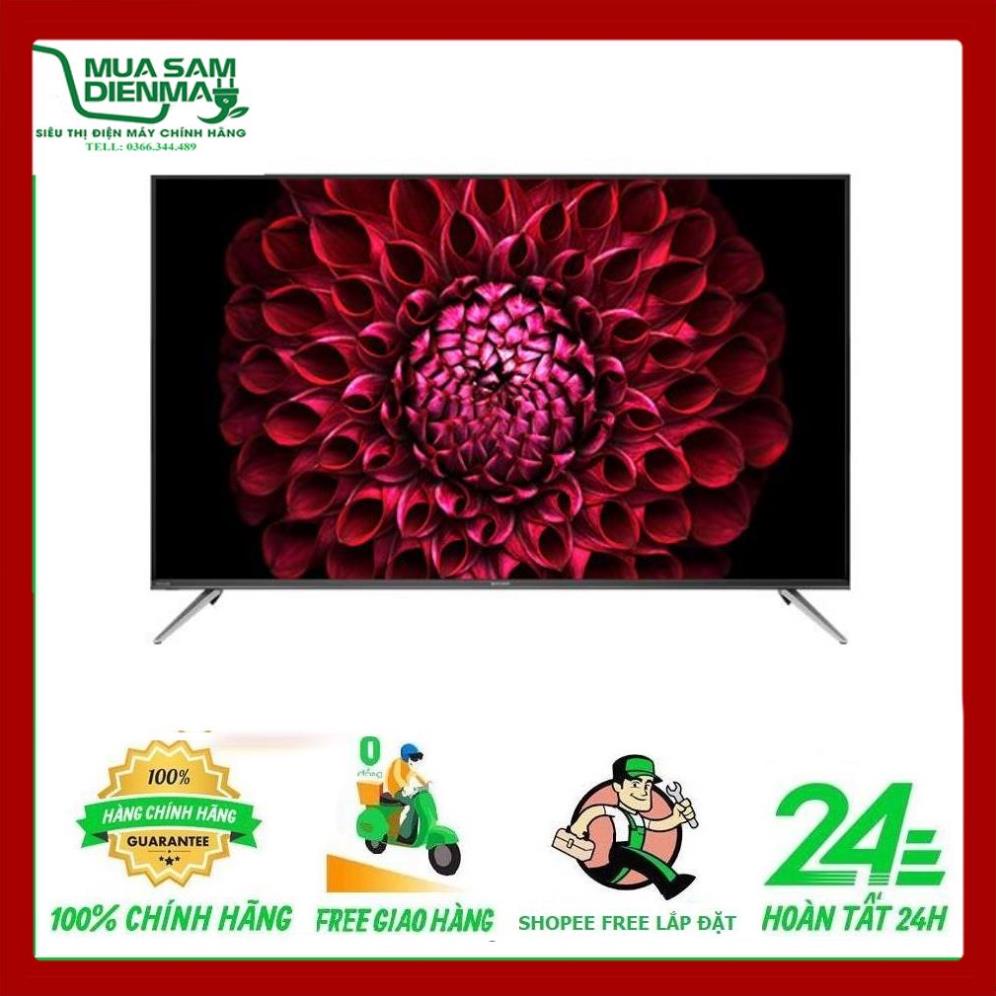 Smart Tivi Sharp 4K 70 Inch 4T-C70DL1X Android TV Cổng LAN Wifi Điều khiển bằng giọng nói--Chỉ giao tại HN--
