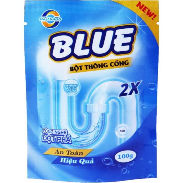 Bột Thông Cống BLUE Công Nghệ Đột Phá An Toàn Hiệu Quả 100Gr/Gói