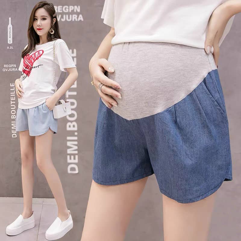 Quần bầu sooc jean giấy có túi hàng vnxk đẹp chất vải mềm