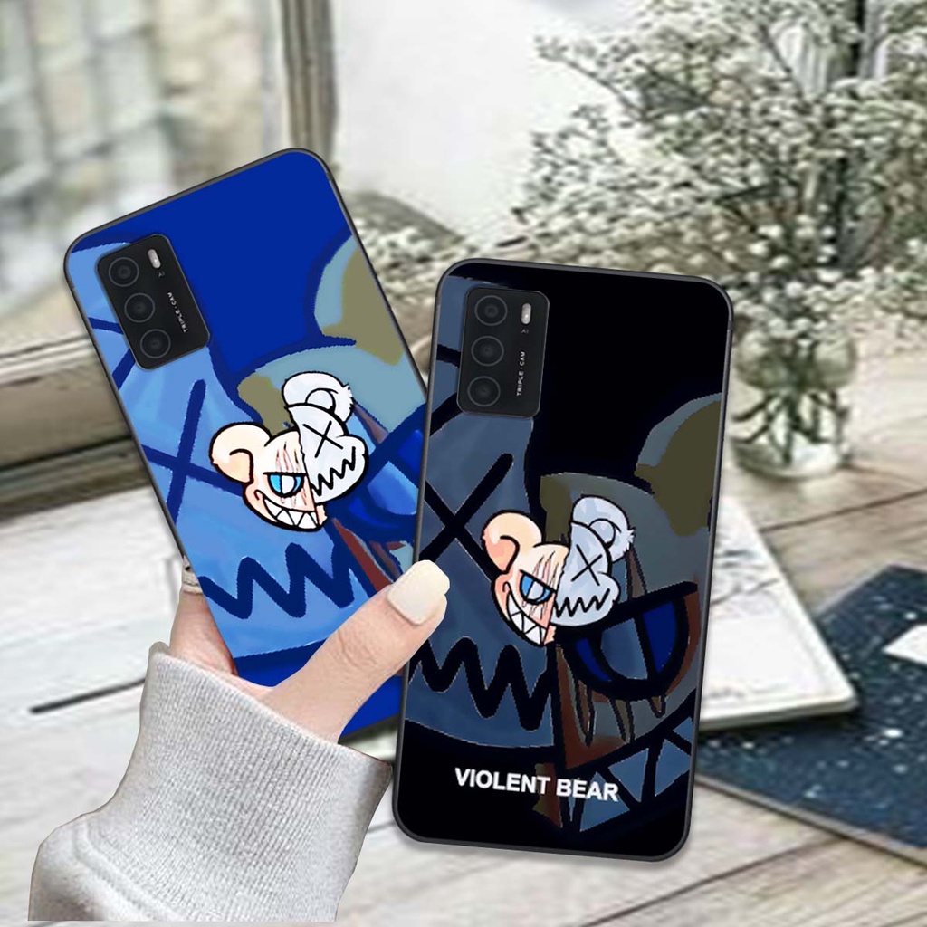 Ốp lưng điện thoại oppo a16 in hình gấu Kaw, Drew, Violent bear