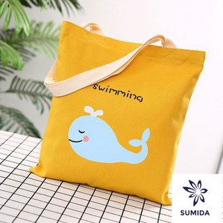 TÚI TOTE VẢI CÁ HEO ĐEO VAI ĐEO CHÉO NỮ CANVAS ĐI HỌC ĐI CHƠI HÀN QUỐC ĐẸP GIÁ RẺ TTV01