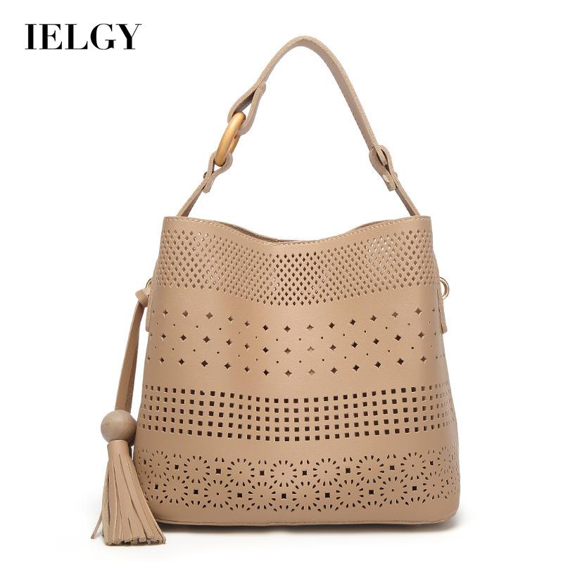 Túi đeo vai/ xách tay IELGY phối núm tua thời trang cho nữ