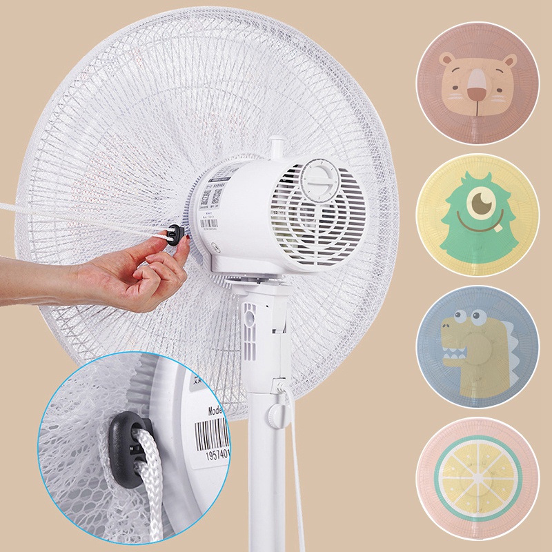 Vỏ Bọc Quạt Chống Bụi Có Dây Đeo Co Giãn Dễ Thương Cho Trẻ Em