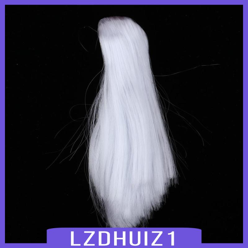 Tóc Giả Thẳng Dài 15cm Màu Xám Cho Búp Bê BJD 1 / 6