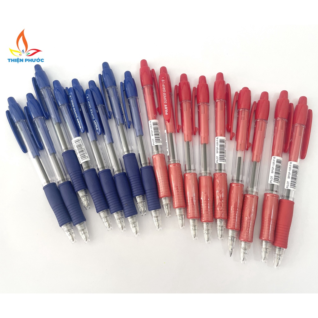 Bút bi xanh Pilot SuperGrip đầu bút 0.5mm SUKADO BPL001