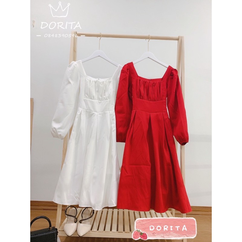 Váy hai dây đũi xước 2 lớp, Đầm hai dây dáng xòe - Dorita Boutique | BigBuy360 - bigbuy360.vn