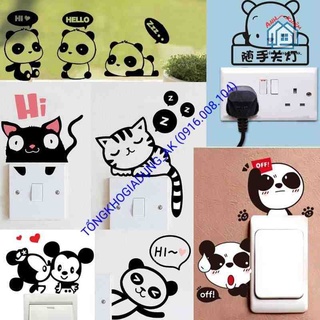 Decal dán ổ điện nhiều mẫu 10*13cm