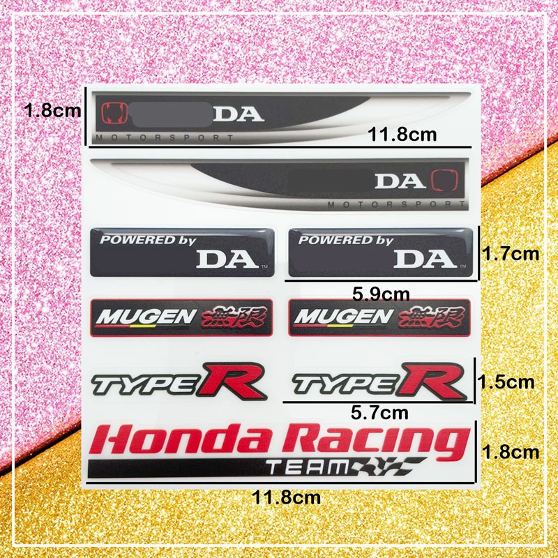 Sticker Dán Trang Trí Cửa Sổ Xe Hơi Honda Mugen XR-V CR-V UR-V CR-Z Fit Pilot Typer VTEC CIVIC City