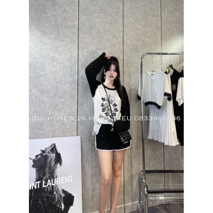 Bộ đùi dài tay họa tiết chữ HN124