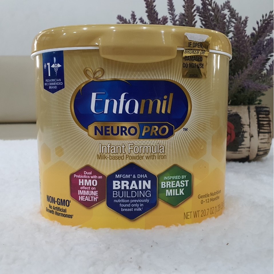 Sữa bột Enfamil Neuro Pro Infant, Non GMO, Mỹ, phù hợp cho bé từ 0 - 12 tháng tuổi