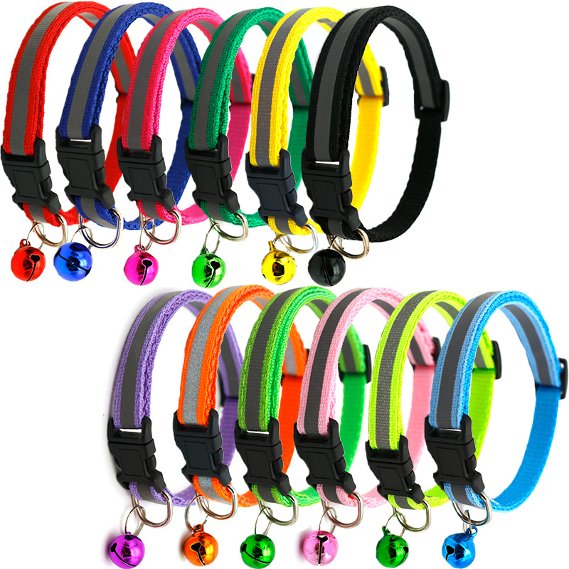 Vòng cổ nylon gắn chuông xinh xắn dành cho thú cưng