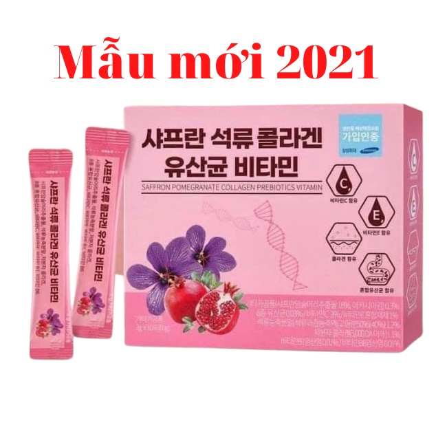 Bột Uống Collagen Lựu Đỏ Korea Bio Cell Hàn Quốc Chính Hãng 30 Gói Vitamin  Có Sẵn