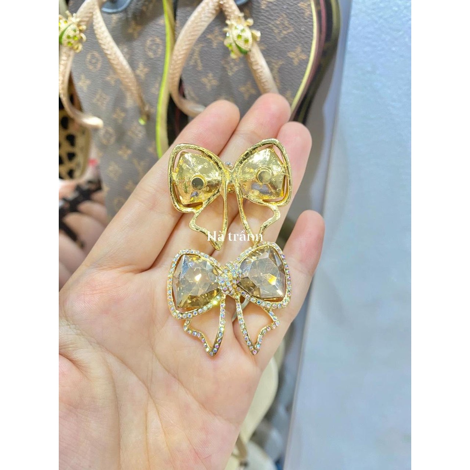 Charm gắn dép , Mẫu Nơ viền đá mới nhất