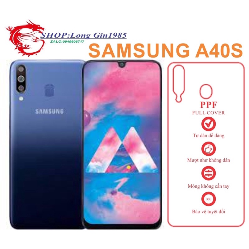 Samsung A40S Miếng dán trong Ppf mặt sau và mặt trước chống va đập tốt chống trầy xước