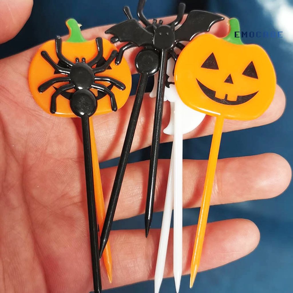 1 Bộ Que Gắp Trái Cây Bằng Nhựa Cấp Thực Phẩm Dùng Cho Halloween