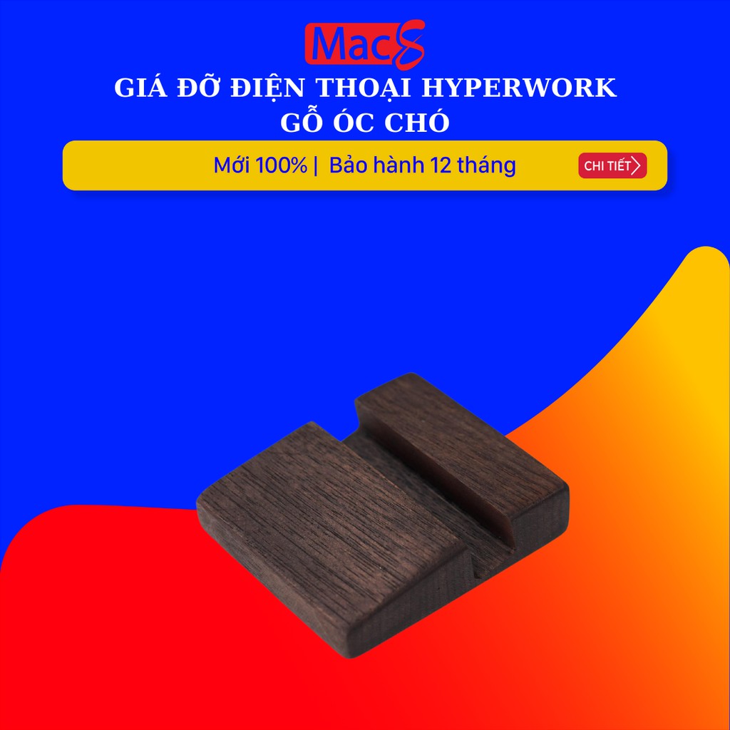 Giá đỡ điện thoại HyperWork gỗ Óc Chó