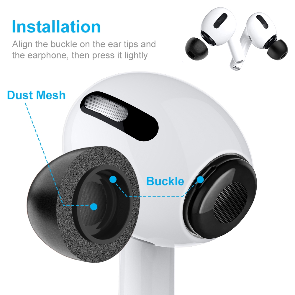 Set 6 cặp nút silicon đệm tai nghe chống ồn tiện dụng
