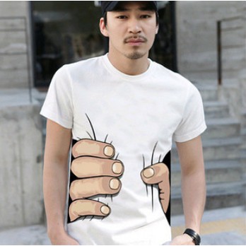 Triple A💕2021 new men's short-sleeved t-shirt men's 3D big hand short-sleeved t-shirt Korean version | BigBuy360 - bigbuy360.vn