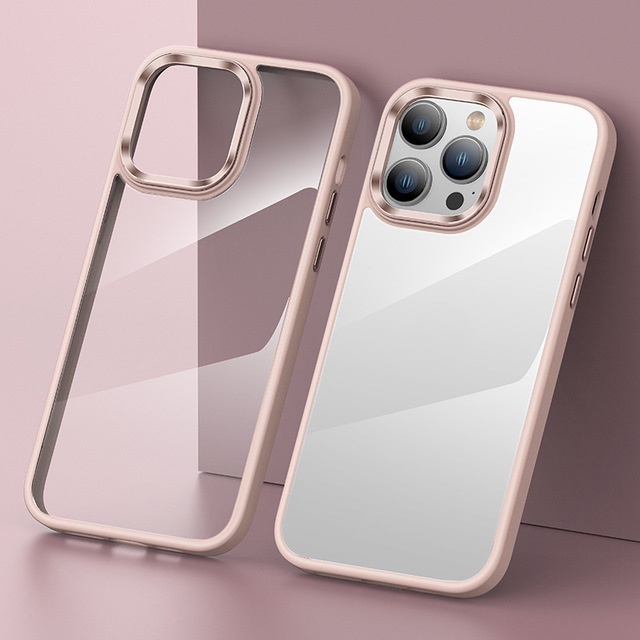 Ốp Điện Thoại Armor Trong Suốt Có Nút Kim Loại Chống Rơi Vỡ / Sốc Cho iPhone 14 Pro MAX 13 Pro MAX 12 11 Pro