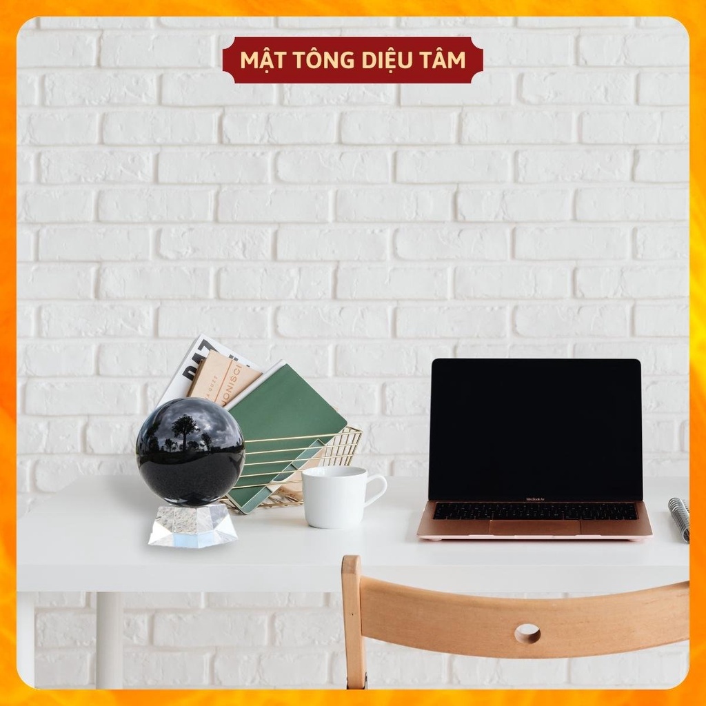 Quả Cầu Phong Thủy Thủy Tinh màu đen nhiều size