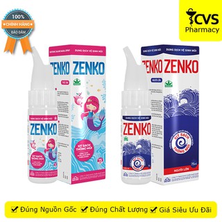 Dung dịch vệ sinh mũi Zenko - Xịt sạch thông mũi, giúp sát khuẩn, phục hồi, tăng cường sức khỏe niêm mạc mũi