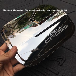 Toyota Cross, Ốp Nắp Bình Xăng Toyota Corolla Cross 2020-2024 Mạ Crome Cao Cấp