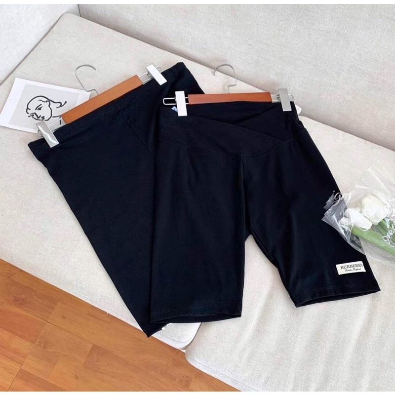 Quần legging ngố bầu cạp chéo, chun chỉnh siêu co dãn