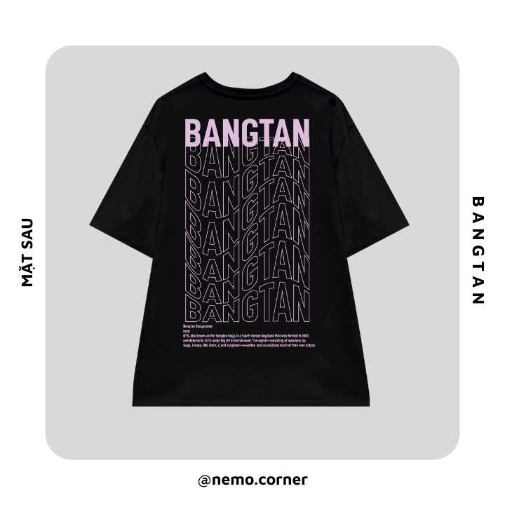 Áo Thun Tay Lỡ Form Rộng BTS Basic