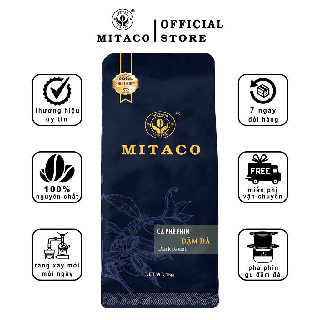 Cà Phê Phin Đậm Đà MITACO COFFEE (Gói 1kg)
