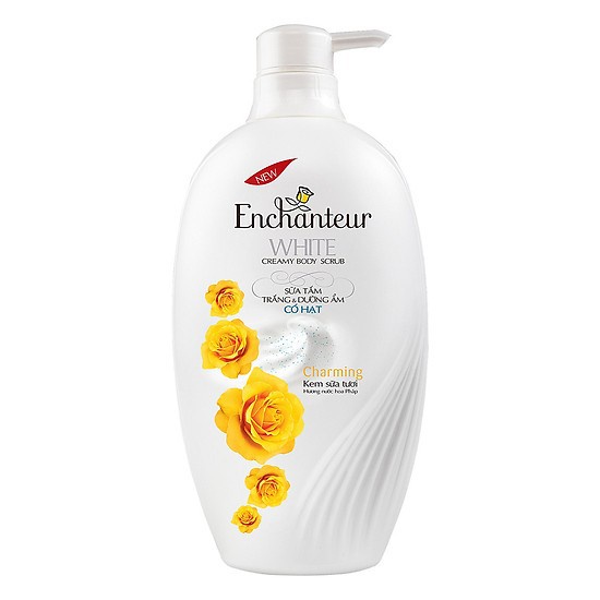 Sữa Tắm Có Hạt Enchanteur chai 650g tím/vàng