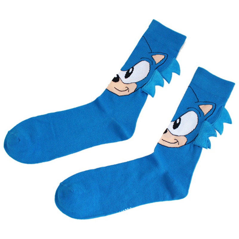 Vớ Cotton Cổ Ngắn In Hình Nhím Sonic Dễ Thương Phong Cách Harajuku Cho Nam Và Nữ