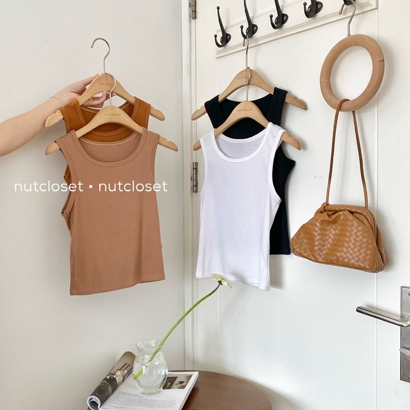 Áo tanktop trơn bo viền cổ_A0488