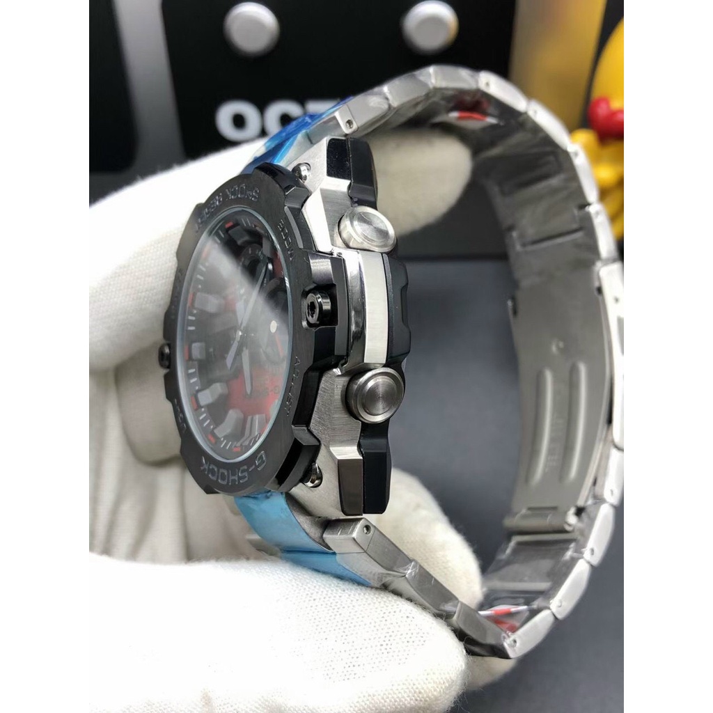 Đồng Hồ Nam G-shock GST-B400 OneTime vỏ Full thép viền đen mặt đỏ nổi bật, sang trọng
