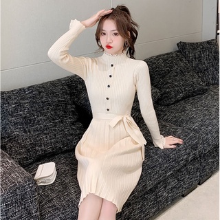 Váy len midi thời trang