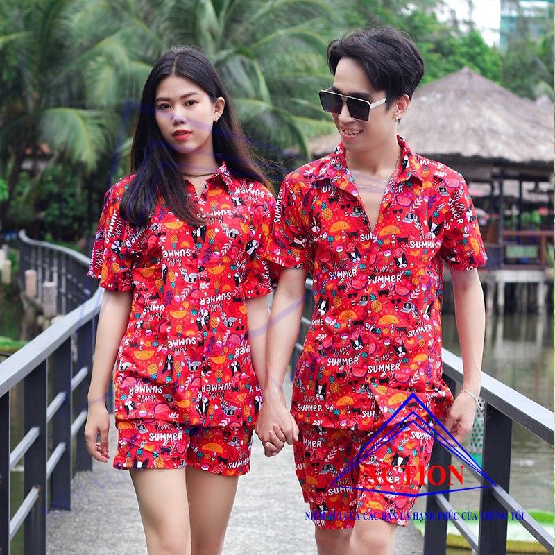 Áo Họa Tiết Đi Biển [GIÁ SỈ]  Áo Đôi Sowmi Họa Tiết Đi Biển - [THE ACTION]   - ( Quà Tặng)