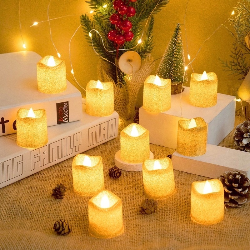 1 Đèn LED Hình Ngọn Nến Ánh Sáng Trắng Ấm Dùng Trang Trí Nhà Cửa Tiệc Cưới