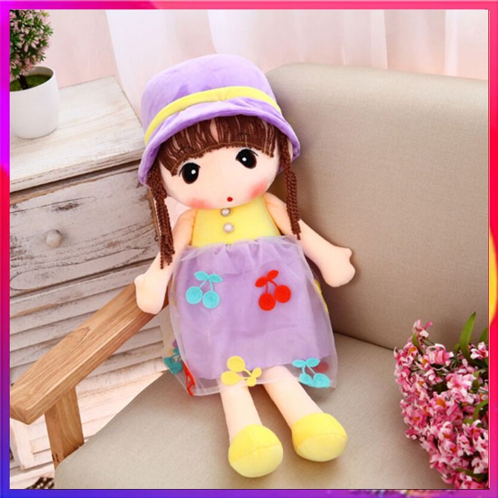 Búp bê bằng bông váy hoa đẹp cho bé gái 42cm - 45cm