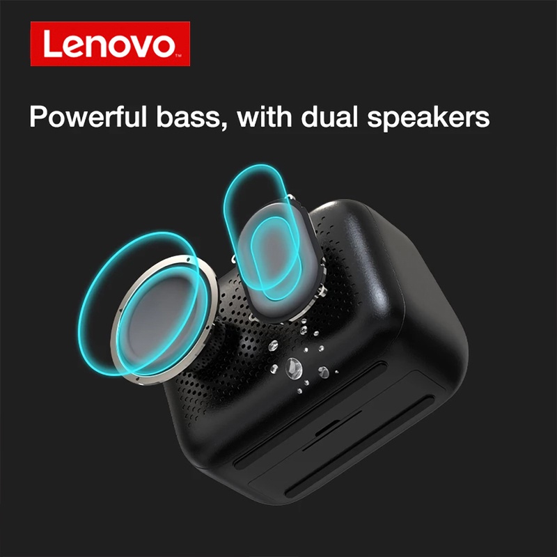 Loa Bluetooth Lenovo TS13 Âm Thanh Siêu Trầm Có Đèn LED Hiển Thị Đồng Hồ Báo Thức Để Bàn