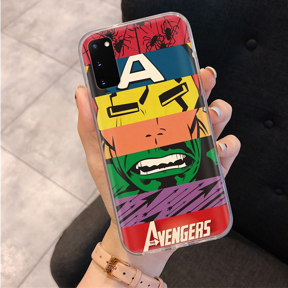 MARVEL Ốp Lưng Trong Suốt Phong Cách Siêu Anh Hùng Cho Iphone 8 7 6 6s Plus 5 5s Se