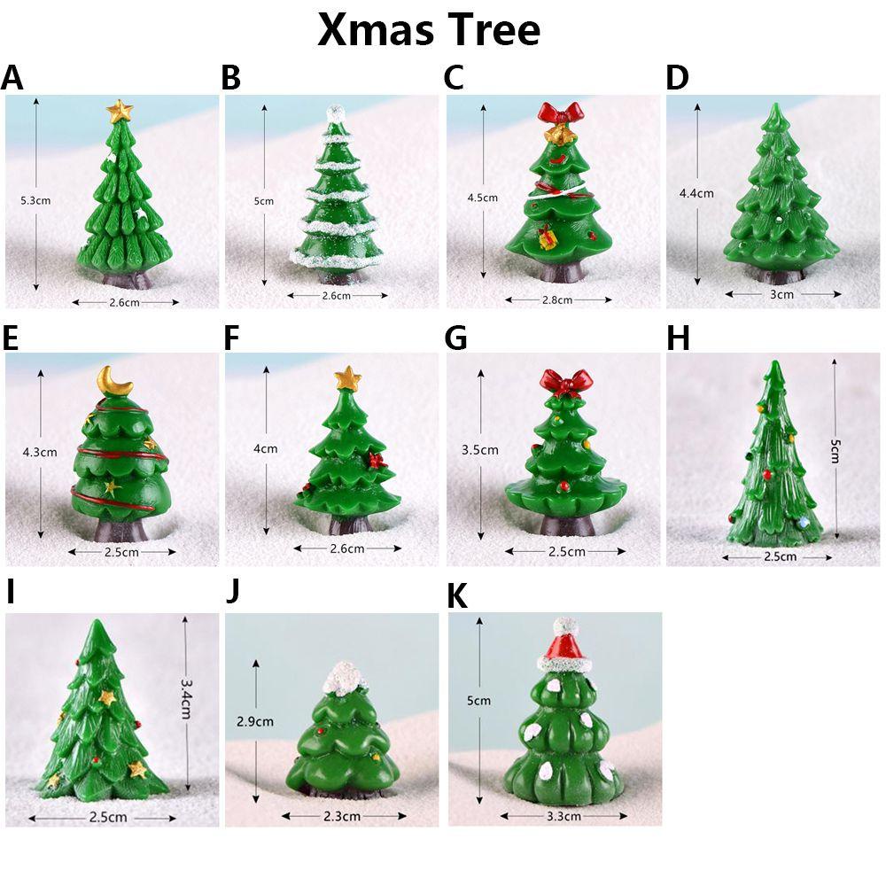MUVAKO 1 Đồ trang trí Cây Thông Noel Mini Bằng Nhựa Resin Trang Trí Tiểu Cảnh
