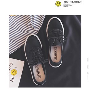 [Sẵn Trắng 37,38] Giày ulzzang trắng và đen #893