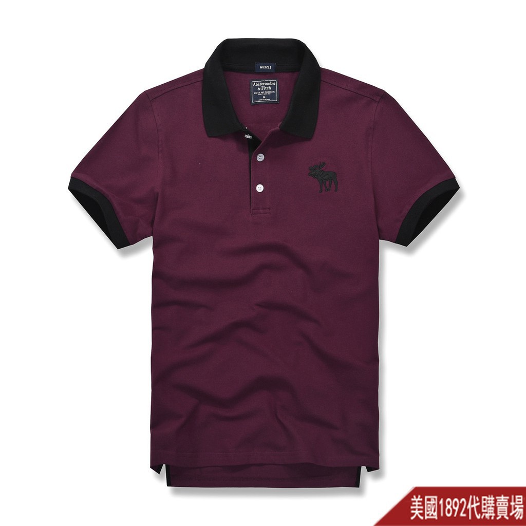 ABERCROMBIE & FITCH áo polo Tay Ngắn Cổ Bẻ Thời Trang Cho Nam