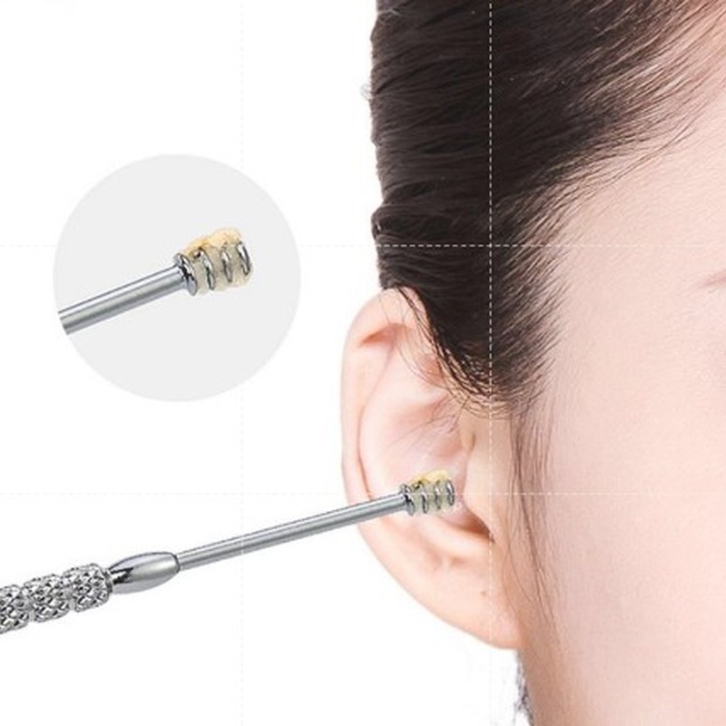[Hàng mới về] 6 dụng cụ vệ sinh tai bằng thép không gỉ kèm hộp đựng tiện lợi