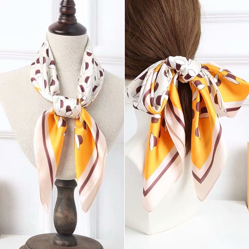 Khăn choàng cổ hình vuông 70cm chất lụa hợp thời trang cho nữ