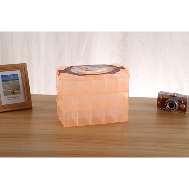 Hộp nhựa đựng đồ 3 lớp 30 ngăn có thể tháo rời đựng đồ tiện lợi