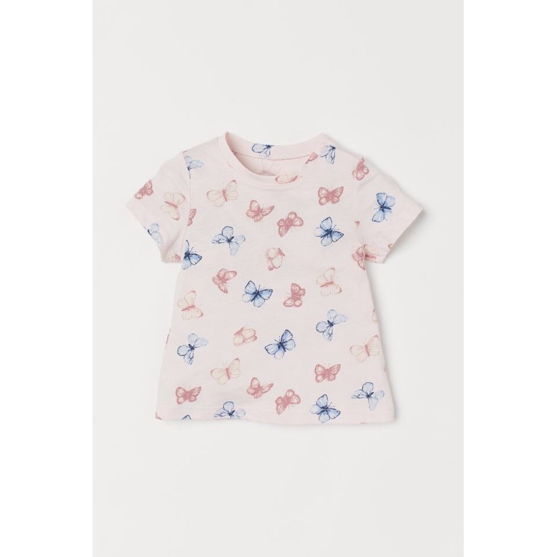 Áo hồng xinh hoạ tiết đáng yêu săn sale Uk sz 6-9m đến 12-18m