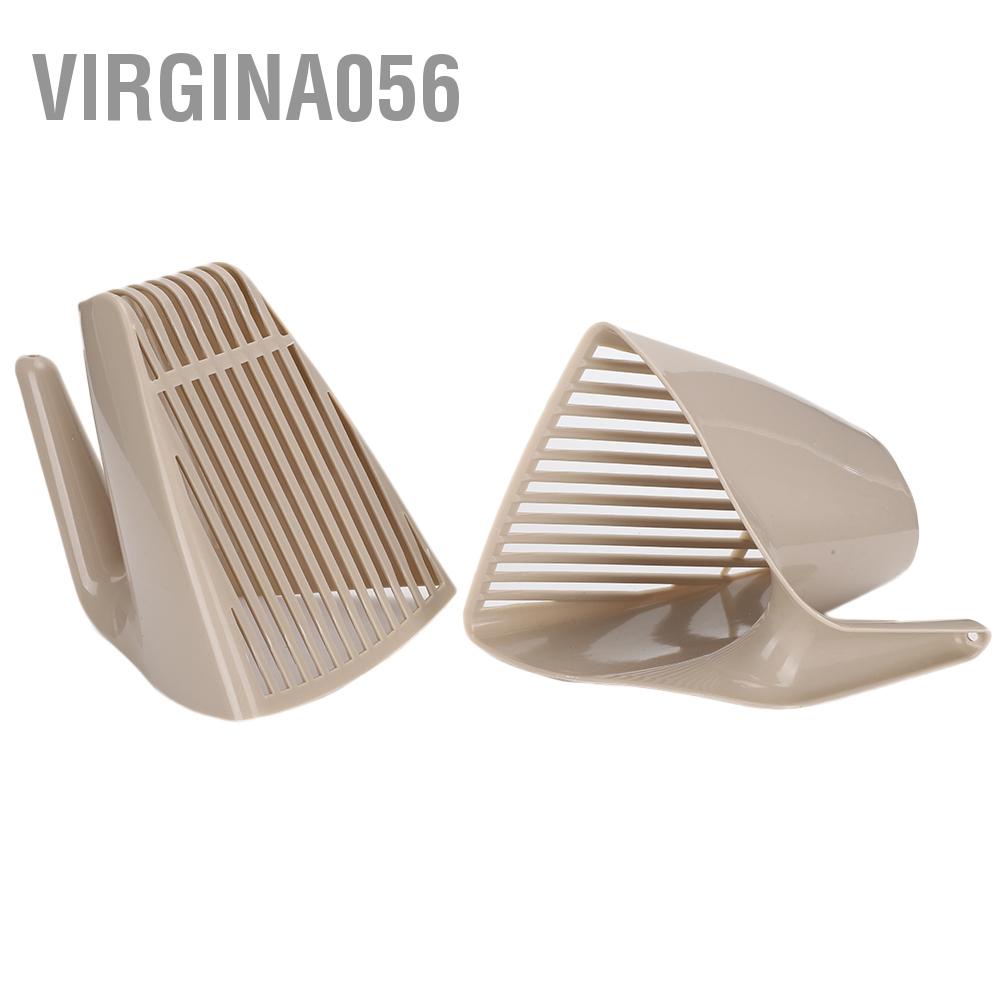 Virgina056 2 cái / Đặt Hộp cho mèo Xẻng Dụng cụ làm sạch Nhà vệ sinh Cái xẻng nhựa với Xử lý