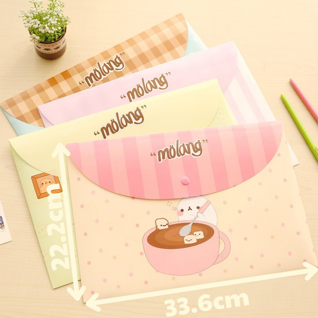 Túi đựng tài liệu size A4 mẫu Molang