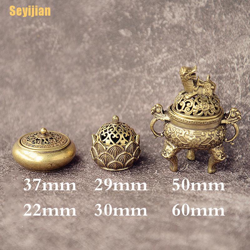 Đế Đốt Trầm Hương Mini Bỏ Túi Bằng Đồng Thau Hình Hoa Sen