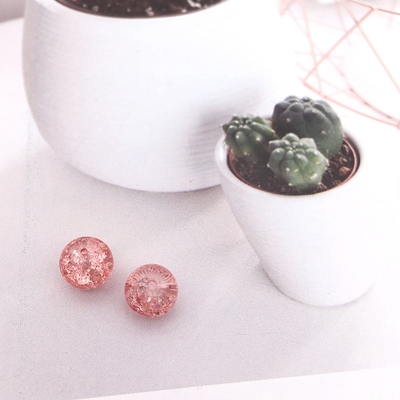 Set 100 Hạt Thủy Tinh Tròn 8mm Làm Trang Sức